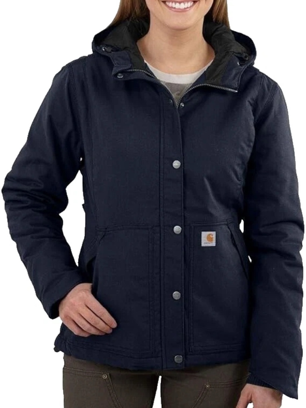 Carhartt Full Swing Cryder Jacket Women's smallNavy Blue Cotton Stretch Full Zip